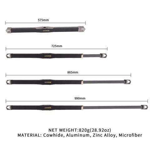 Фиксатор-распорка LOCKINK Adjustable Spreader Bar Set, черный, кожаный, ремни для шеи, рук/ног