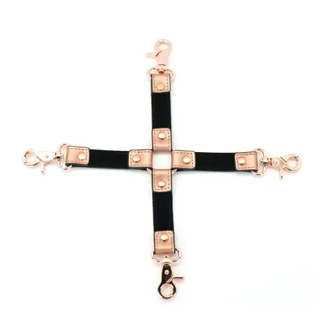 Крестовина для застежки Liebe Seele Rose Gold Memory Hog Tie, натуральная кожа, розовое золото