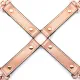 Крестовина для застежки Liebe Seele Rose Gold Memory Hog Tie, натуральная кожа, розовое золото
