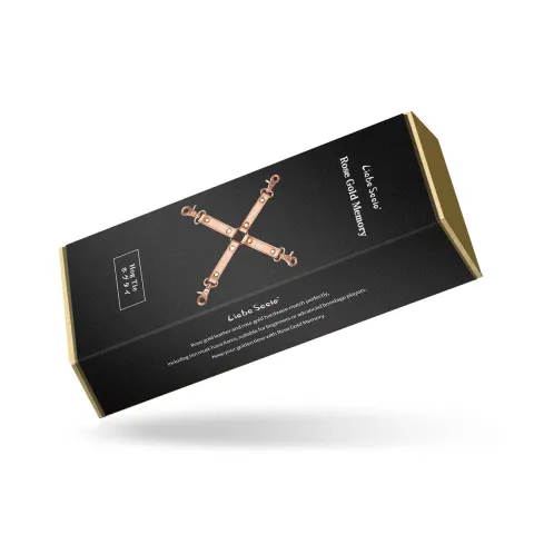 Крестовина для застежки Liebe Seele Rose Gold Memory Hog Tie, натуральная кожа, розовое золото