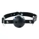 Кляп - Black breathable ball gag with adjustablestrap
