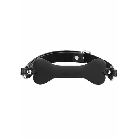 Кляп Ouch! Puppy Play Bone Gag, силиконовый, черный