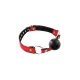 Кляп Fetish Tentation Premium Leather Gag with Silicone Ball (Red), силіконова кулька