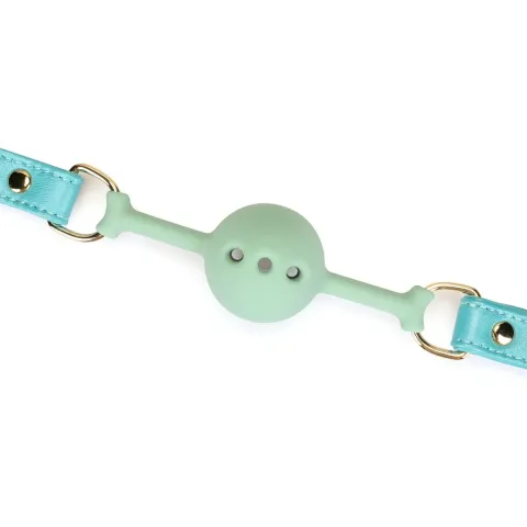 Кляп Liebe Seele Blue Lamb Leather Ball Gag with Velvet Lining
