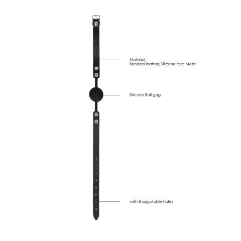 Кляп - Silicone Ball Gag - with Adjustable Bonded Leather Straps