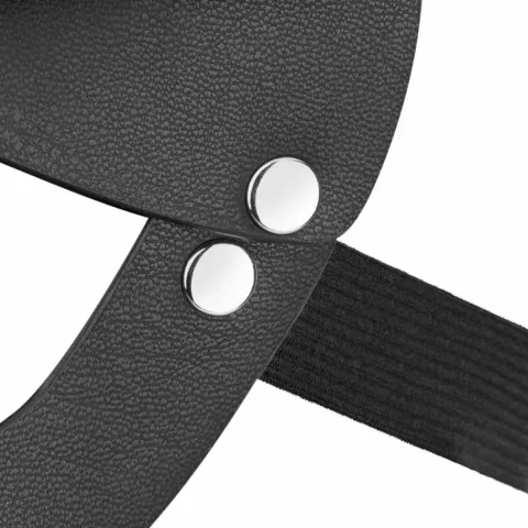Маска кішечки - Bedroom Fantasies PU Leather Kitty Black, чорна