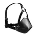 Маска-кляп - Head Harness with Mouth Cover and Solid Ball Gag, чорна