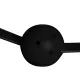 Маска-кляп - Head Harness with Mouth Cover and Solid Ball Gag, чорна