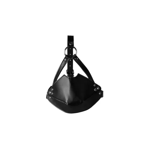 Маска-кляп - Head Harness with Mouth Cover and Solid Ball Gag, чорна