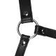 Маска-кляп - Head Harness with Mouth Cover and Solid Ball Gag, чорна