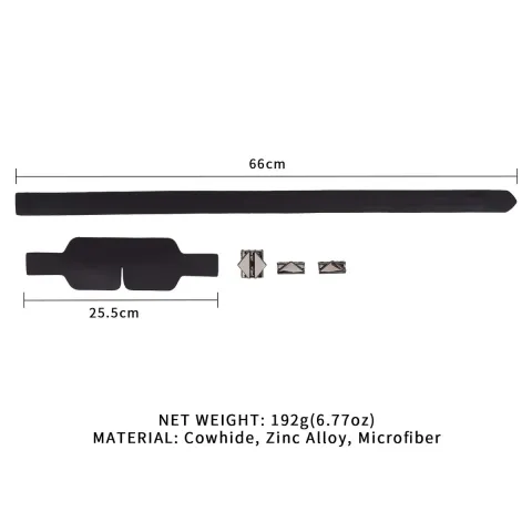 Маска для глаз LOCKINK Blindfold Kit, черная, натуральная кожа, регулируемый размер