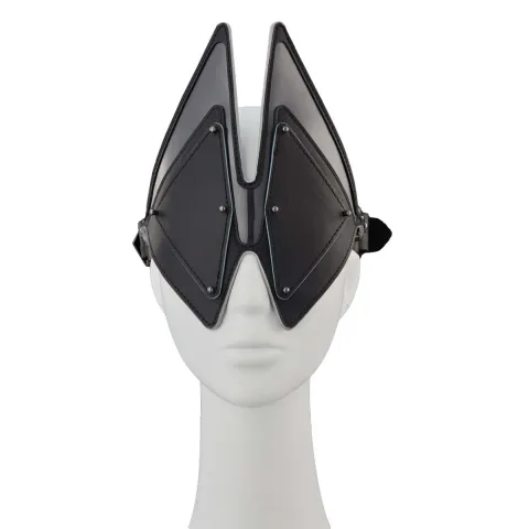 Маска для глаз LOCKINK Vixen Blindfold, черная, натуральная кожа, регулируемый размер