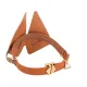 Маска для глаз LOCKINK Vixen Blindfold, коричневая, натуральная кожа, регулируемый размер