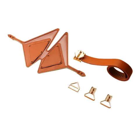 Маска для глаз LOCKINK Vixen Blindfold, коричневая, натуральная кожа, регулируемый размер