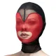Маска «Сердце» в виде сетки с открытым ртом Feral Feelings — Hearts Mask Black/Red