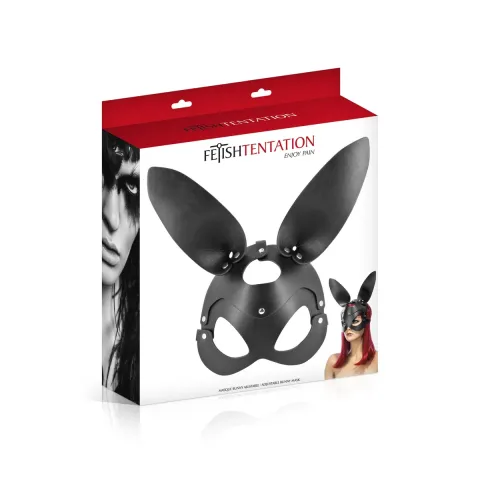 Маска зайчика - Fetish Tentation Enjoy Pain Adjustable Bunny Mask, чорна