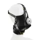Маска-уздечка для минета с поводком LOCKINK SEVANDA Blowjob Head Muzzle with Leash, черная
