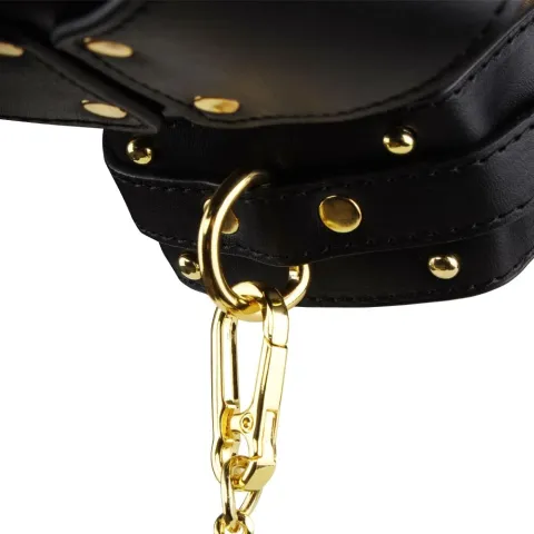 Маска-уздечка для минета с поводком LOCKINK SEVANDA Blowjob Head Muzzle with Leash, черная