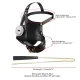 Маска-уздечка для минета с поводком LOCKINK SEVANDA Blowjob Head Muzzle with Leash, черная