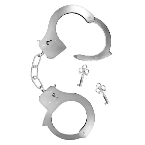 Металлические наручники Fetish Tentation Adjustable metal wrist cuffs, 2 ключа