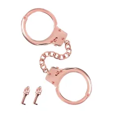Металеві наручники Fetish Tentation Premium Chick wrist cuffs in rose-gold metal, рожеве золото