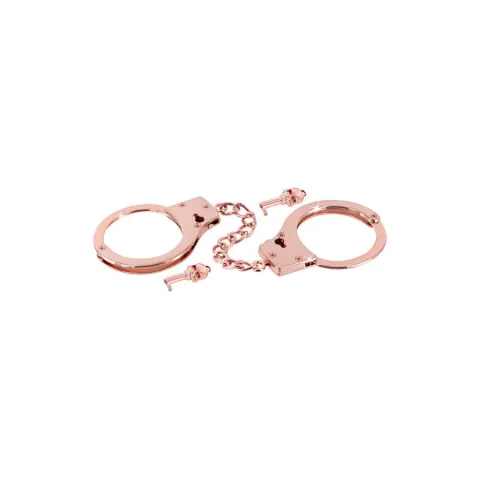 Металлические наручники Fetish Tentation Premium Chick wrist cuffs из розового золота