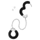 Металеві поножі з хутром Fetish Tentation Adjustable metal and fur ankle cuffs, 2 ключі