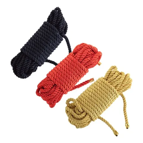 Веревка для шибари LOCKINK SEVANDA Shibari Practice Rope, черная, 8 м, нейлон + хлопок