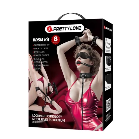 BDSM набор — 8-компонентный набор для бондажа BDSM Pretty Love