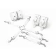 Набор для БДСМ Feral Feelings BDSM Kit 3 White, наручники, ножные кандалы, крестовина