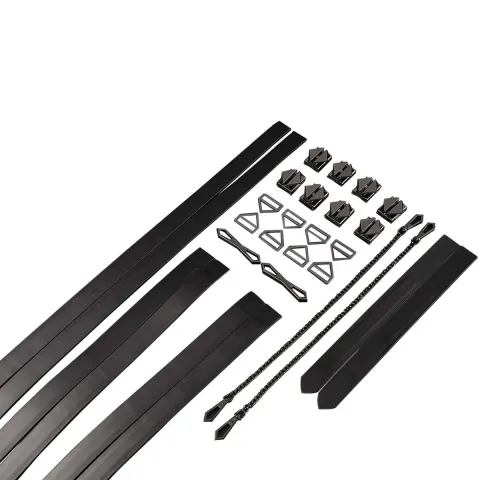 Набор для бондажа LOCKINK 8-Bondage-Straps Restraint Set, черный, 8 ремней из натуральной кожи