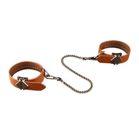 Набір для бондажу LOCKINK 8-Bondage-Straps Restraint Set, коричневий, 8 ременів з натуральної шкіри