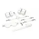 Набір Feral Feelings BDSM Kit 5 White, наручники, поножі, хрестовина, маска, падл