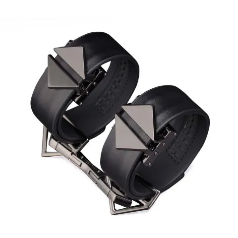 Набор фиксаторов для рук и ног LOCKINK Hogtie Set, чёрный, ремни из натуральной кожи