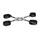 Набор фиксаторов для рук и ног LOCKINK Hogtie Set, чёрный, ремни из натуральной кожи