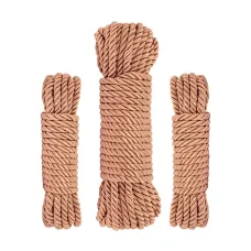 Набор верёвок Shibari Rosy Gold - Набор верёвок для бондажа