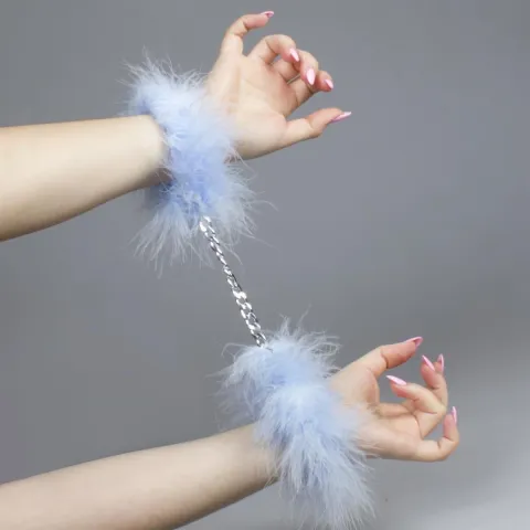 Наручники - Secret Play Feather Handcuffs Blue