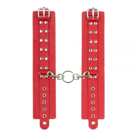 Наручники - Leather Restraints Hand Cuffs Red
