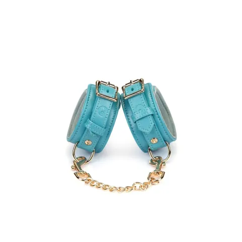 Наручники Liebe Seele Blue Lamb leather Wrist Cuffs with Velvet Lining