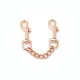Наручники Liebe Seele Rose Gold Memory Wrist Cuff, натуральная кожа, розовое золото