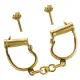 Наручники LOCKINK Love-slave Handcuffs, золотисті, металеві, у формі стремен