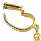 Наручники LOCKINK Love-slave Handcuffs, золотисті, металеві, у формі стремен