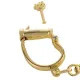 Наручники LOCKINK Love-slave Handcuffs, золотисті, металеві, у формі стремен