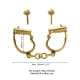 Наручники LOCKINK Love-slave Handcuffs, золотисті, металеві, у формі стремен