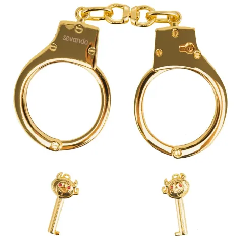 Наручники LOCKINK Pretty-sub Handcuffs, золотисті, металеві, можна відкрити без ключа