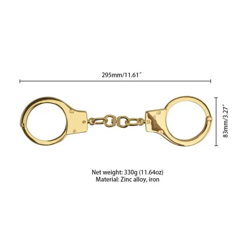 Наручники LOCKINK Pretty-sub Handcuffs, золотисті, металеві, можна відкрити без ключа