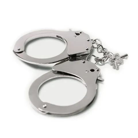 Металлические наручники Adrien Lastic Handcuffs Metallic (полицейские)