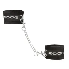 Наручники Punishment – Crystal Detail Handcuffs – Black, знімний ланцюжок, оздоблені кристалами