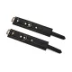 Наручники з ланцюжком Liebe Seele Black Organosilicon Wrist Cuff, екошкіра