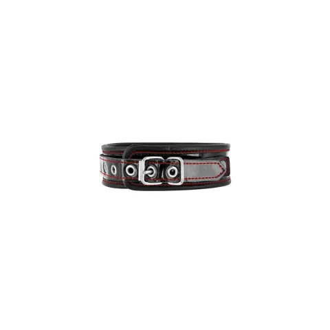 Нашийник із натуральної шкіри Fetish Tentation Premium Patent leather choker, кріпильне кільце